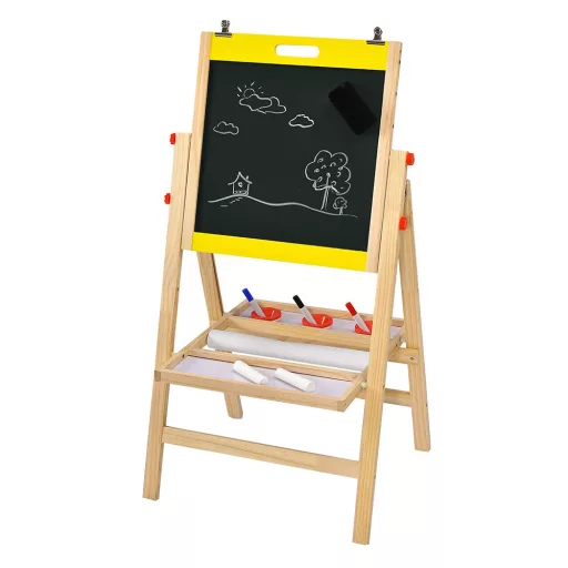 3-w-1 Drewniana Tablica Rysunkowa dla Dzieci
