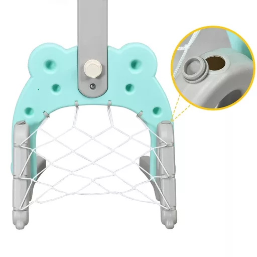 3-w-1 Regulowana Wysokość Koszykówka z Rzucaniem Pierścieni, Niebieska