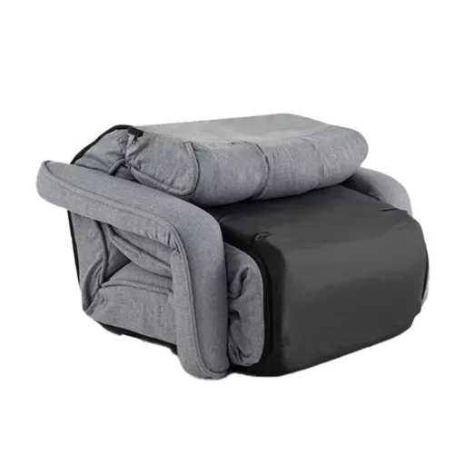 Składana sofa łóżko z 6 regulowanymi pozycjami, jasnoszara