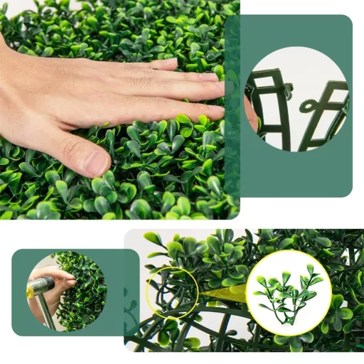 Dekoracyjna ściana z roślin sztucznych 12 szt. 50x50 cm