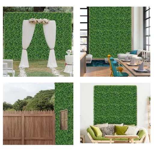 Dekoracyjna ściana z roślin sztucznych 12 szt. 50x50 cm