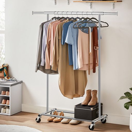 Wieszak na ubrania na kółkach
