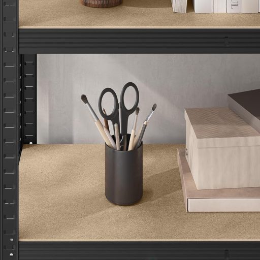 Stalowy regał, czarny, zestaw 2 szt.