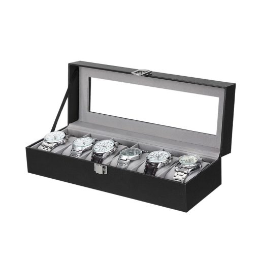Pudełko na zegarki z sześcioma przegródkami