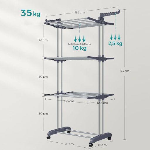 Wielopoziomowa suszarka na pranie