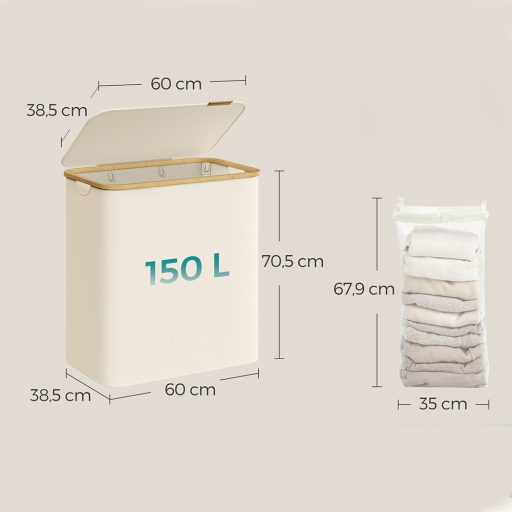 Kosz na pranie z wyjmowanym siatkowym wkładem