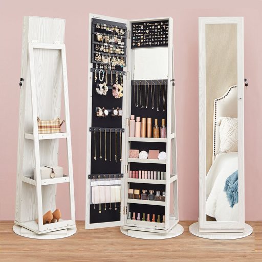 Obrotowa szafka na biżuterię 3w1