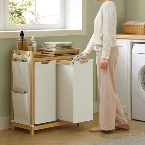 Kosz na pranie z dwoma przegrodami