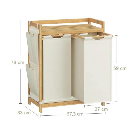 Kosz na pranie z dwoma przegrodami