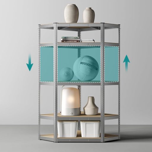 Narożna półka do przechowywania, 70x70x180 cm