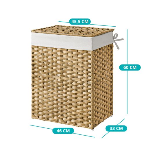 Plastikowy kosz na pranie 45,5 x 32 x 61 cm