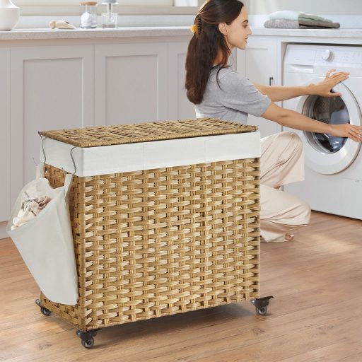 Plastikowy kosz na pranie 66 x 33 x 66 cm