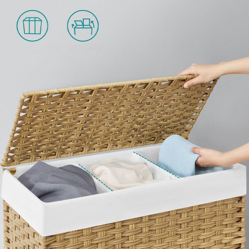 Plastikowy kosz na pranie 66 x 33 x 66 cm