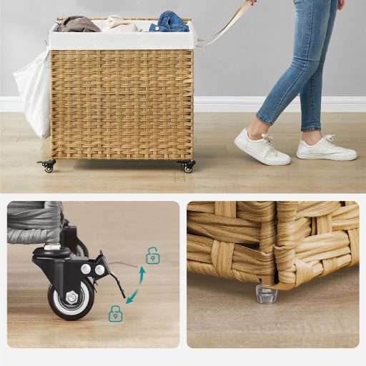 Plastikowy kosz na pranie 66 x 33 x 66 cm