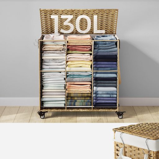 Plastikowy kosz na pranie 66 x 33 x 66 cm