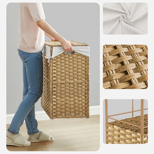 Plastikowy kosz na pranie 66 x 33 x 66 cm