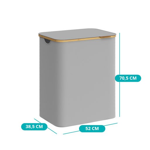 Plastikowy kosz na pranie, szary