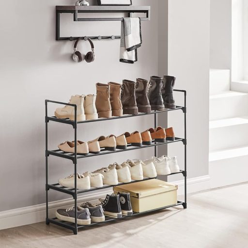 Metalowy stojak na buty 4-poziomowy 92x30x72cm