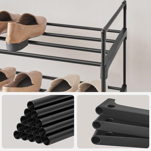 Metalowy stojak na buty 4-poziomowy 92x30x72cm