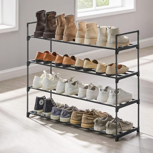 Metalowy stojak na buty 4-poziomowy 92x30x72cm