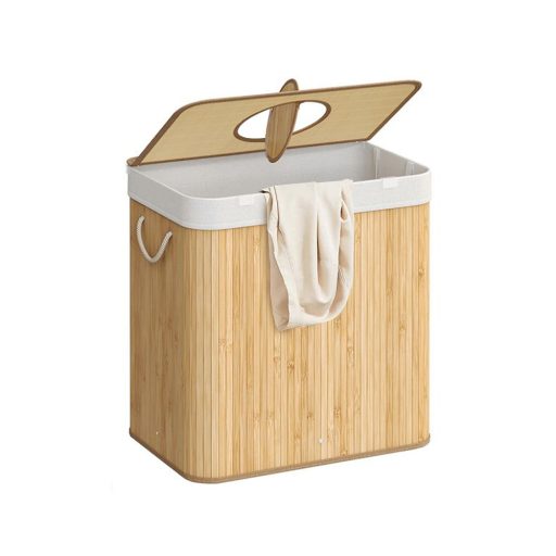 Kosz na pranie bambusowy z wyjmowanym workiem