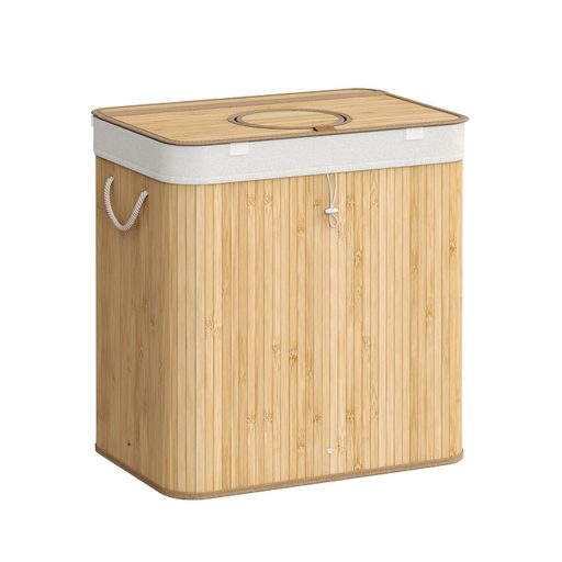 Kosz na pranie bambusowy z wyjmowanym workiem