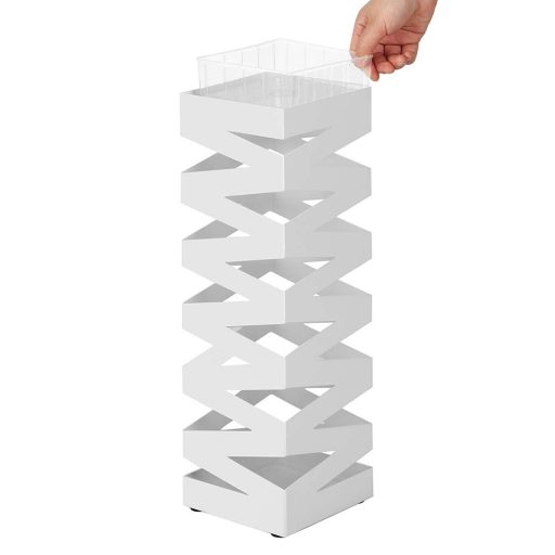 Stojak na parasole w zygzakowaty wzór