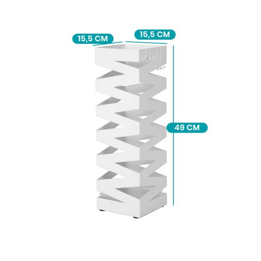 Stojak na parasole w zygzakowaty wzór