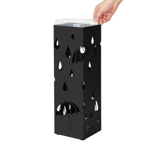 Stojak na parasole, czarny