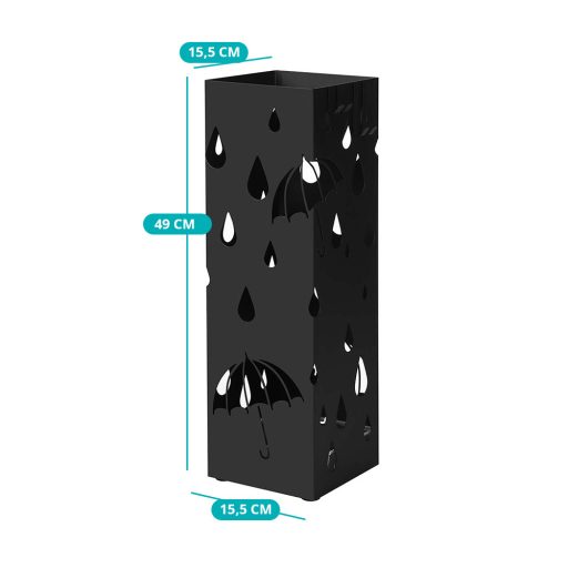Stojak na parasole, czarny