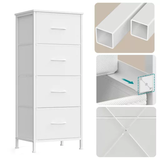 Wąska komoda 4-szufladowa 39,6x30x96,2cm