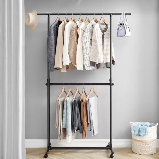 Dwupoziomowy wieszak na ubrania