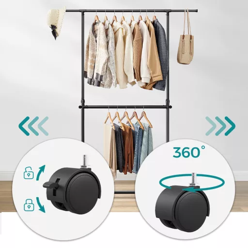 Dwupoziomowy wieszak na ubrania