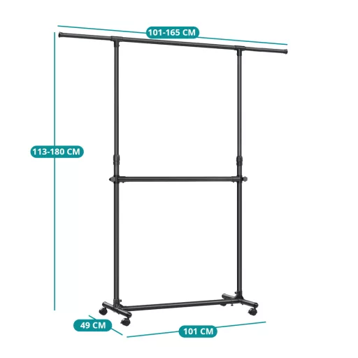 Dwupoziomowy wieszak na ubrania
