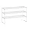 Metalowy regał na buty 3-poziomowy, biały 92x30x55cm