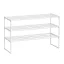 Metalowy regał na buty 3-poziomowy, biały 92x30x55cm