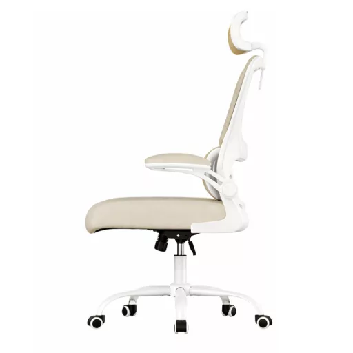 Ergonomiczne Krzesło z Podparciem Głowy, Beżowe
