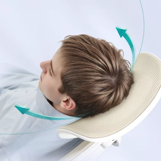Ergonomiczne Krzesło z Podparciem Głowy, Beżowe