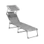 Leżak z daszkiem, jasnoszary