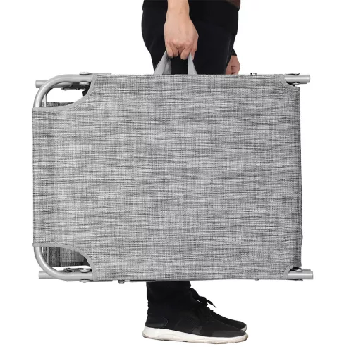 Leżak z daszkiem, jasnoszary