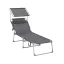 Leżak z daszkiem, ciemnoszary