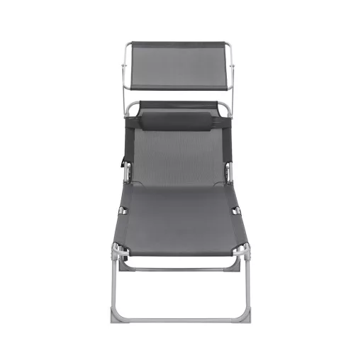 Leżak z daszkiem, ciemnoszary