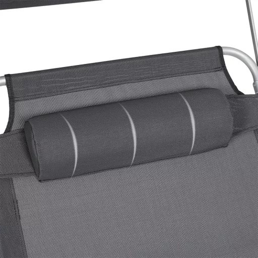 Leżak z daszkiem, ciemnoszary