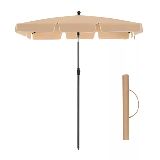 Regulowany Parasol Słoneczny z Torbą, 2x1.25m Orzech