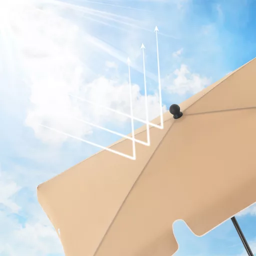 Regulowany Parasol Słoneczny z Torbą, 2x1.25m Orzech