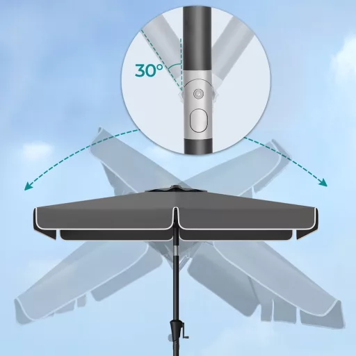 Regulowany Parasol 2x1,5m Szary