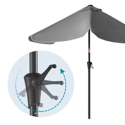 Regulowany Parasol 2x1,5m Szary