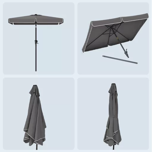 Regulowany Parasol 2x1,5m Szary