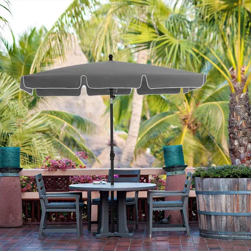 Regulowany parasol przeciwsłoneczny z torbą 1.8x1.25m Szary