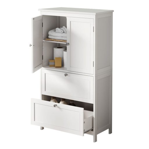 Szafka z 2 drzwiami i 2 szufladami 60x30x110 cm